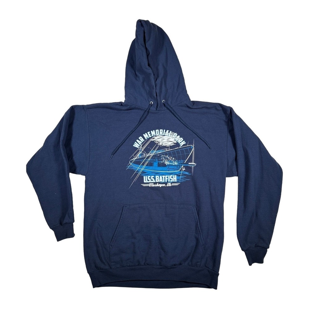 Port and Company USS Batfish War‎ Memorial Park Hoodie Navy Blue Adult L/G Mens